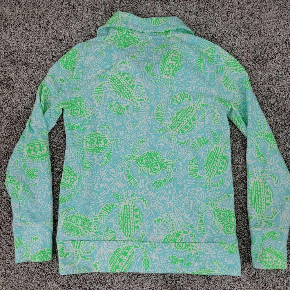 Lilly Pulitzer Leona Get Crackin Zip Up Sweatshirt Track Jacket Womens Small - Picture 3 of 9